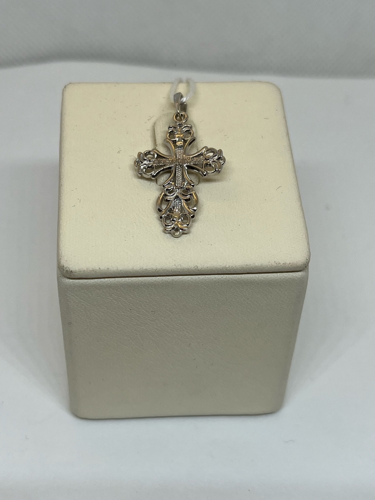 ПОДКБК585 ПОДВЕСКА КРЕСТ БЕЗ КАМНЯ (Au 585)