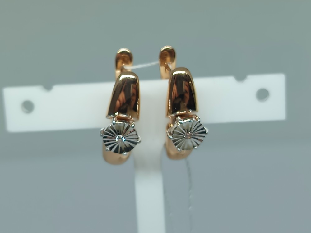 СЕРЬГИ С КАМНЕМ (Au 585)