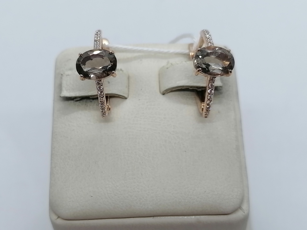 СКМИ585 СЕРЬГИ С КАМНЯМИ (Au 585)