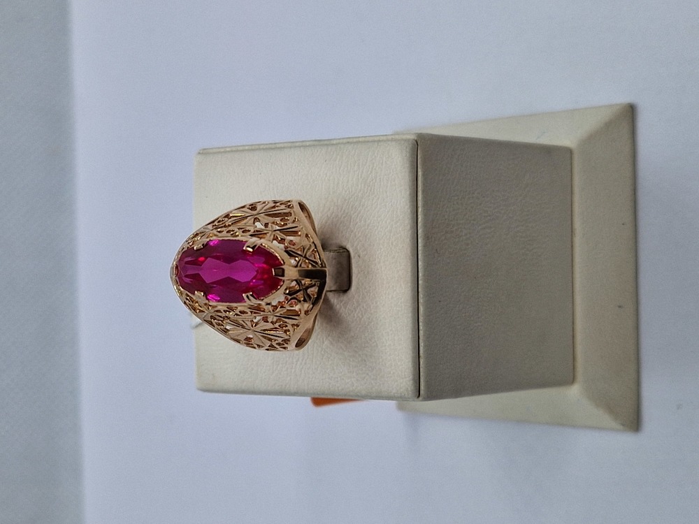 КОЛКМ583 КОЛЬЦО С КАМНЕМ (Au 583)