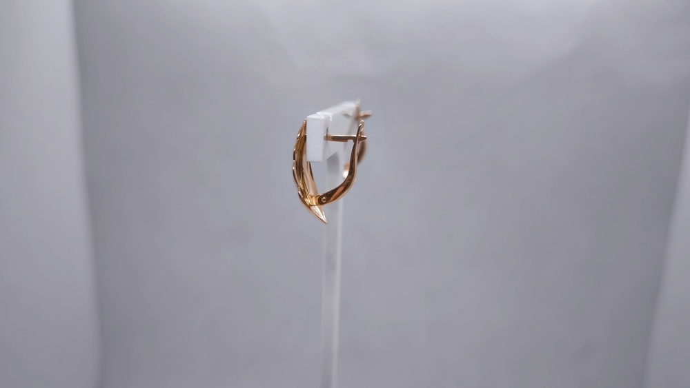 СБКМ585 СЕРЬГИ БЕЗ КАМНЯ (Au 585)