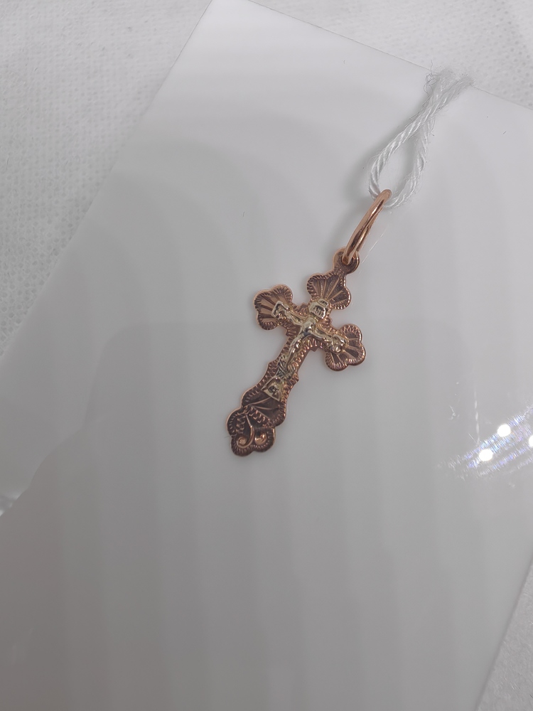 ПОДКБК585 ПОДВЕСКА КРЕСТ БЕЗ КАМНЯ (Au 585)