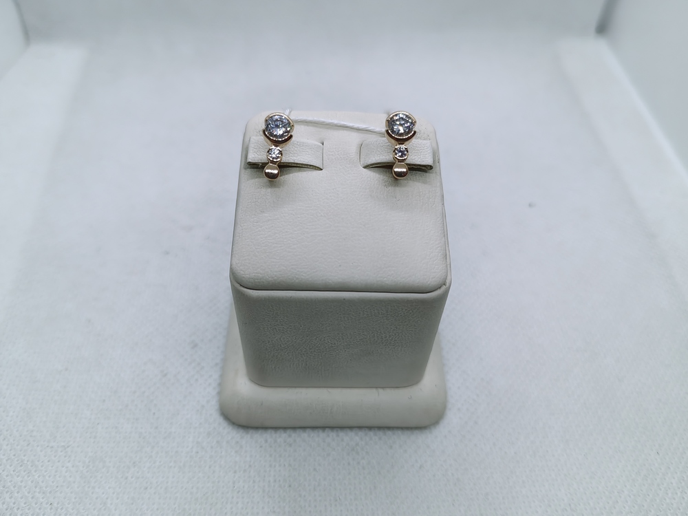 СКМИ585 СЕРЬГИ С КАМНЯМИ (Au 585)