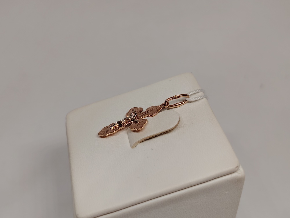 ПОДКБК585 ПОДВЕСКА КРЕСТ БЕЗ КАМНЯ (Au 585)