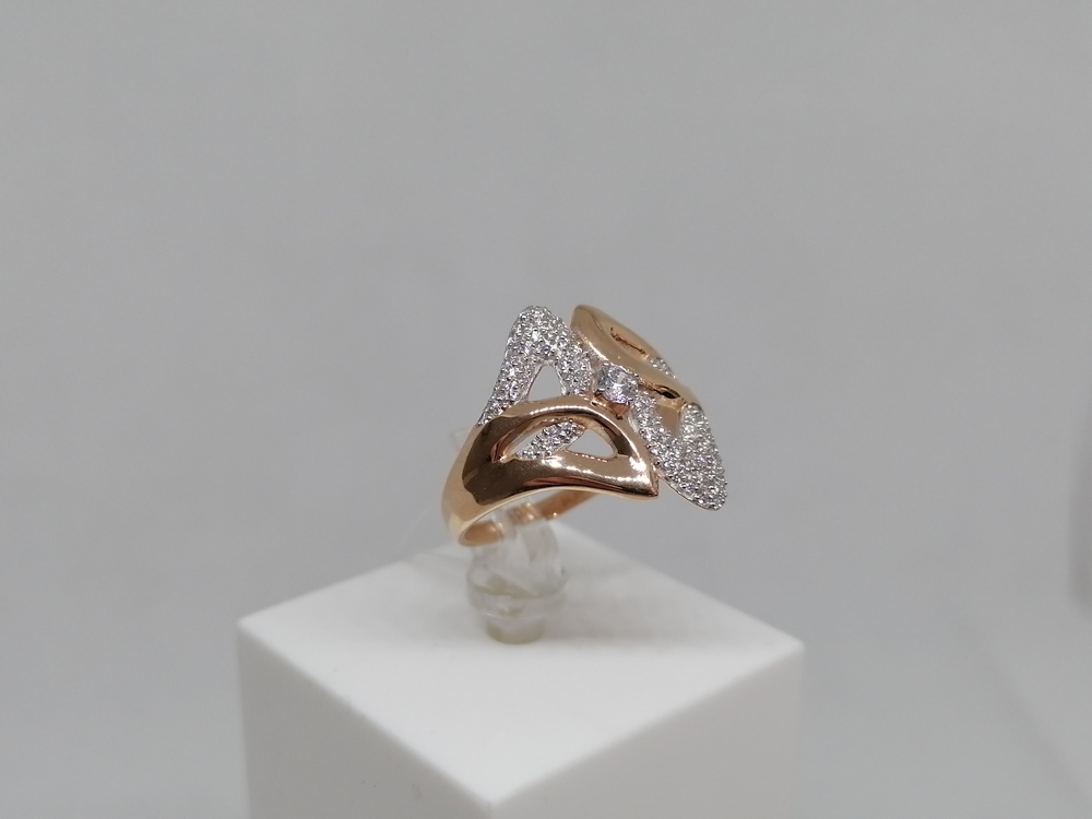 КОЛЬЦО С КАМНЯМИ (Au 585)