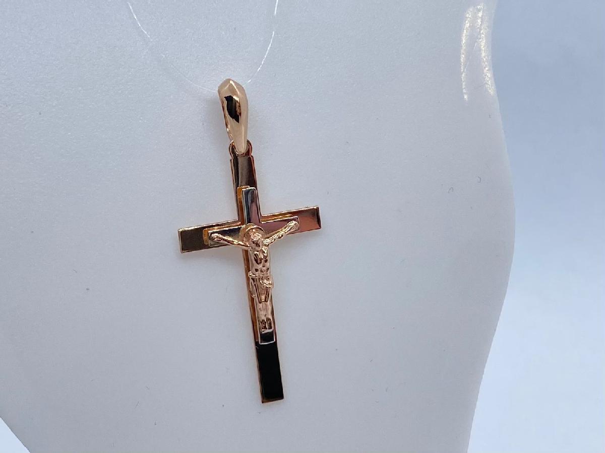 810-00321-10-00-00-00 ПОДВЕСКА КРЕСТ без камня (Au 585)