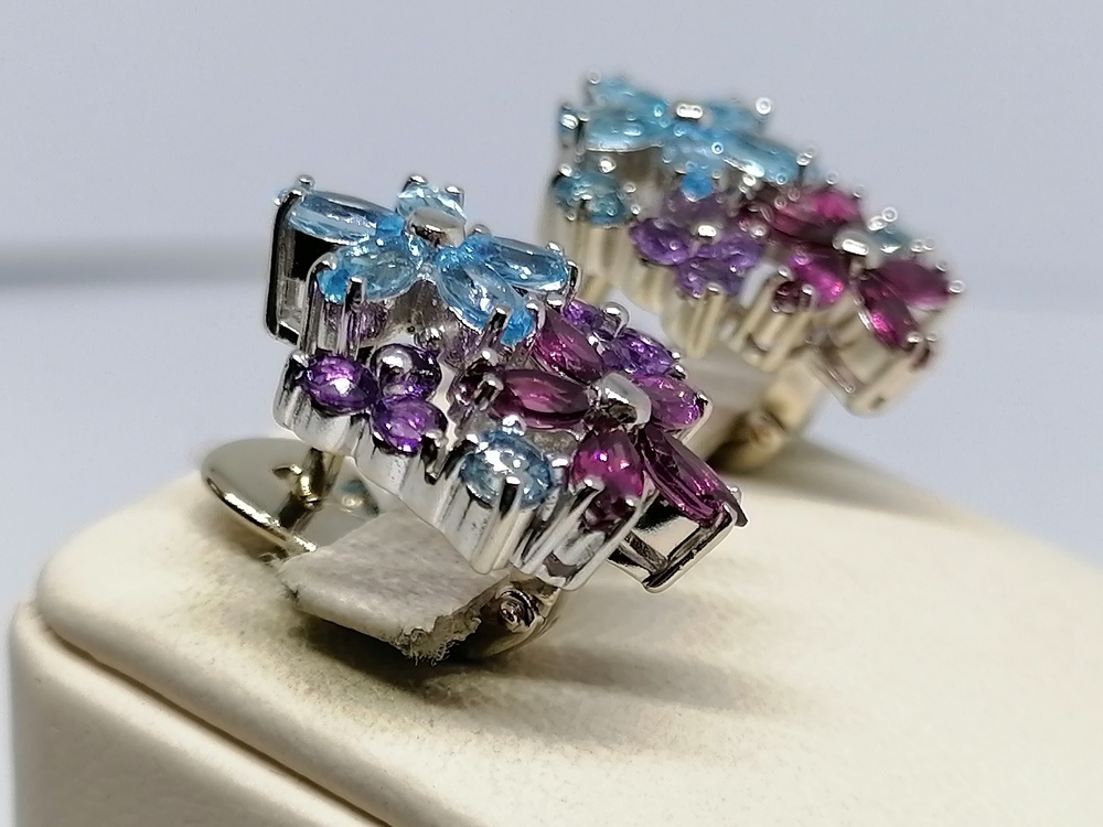 СКМИ585 СЕРЬГИ С КАМНЯМИ (Au 585)