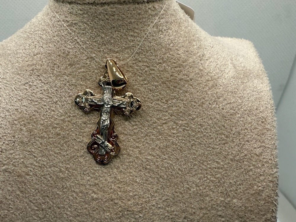 ПОДВЕСКА КРЕСТ без камня (Au 585)