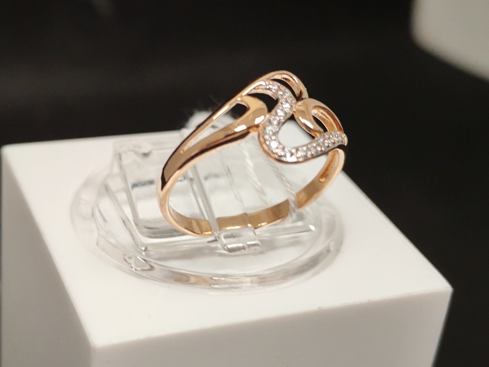 КОЛЬЦО С КАМНЯМИ (Au 585)