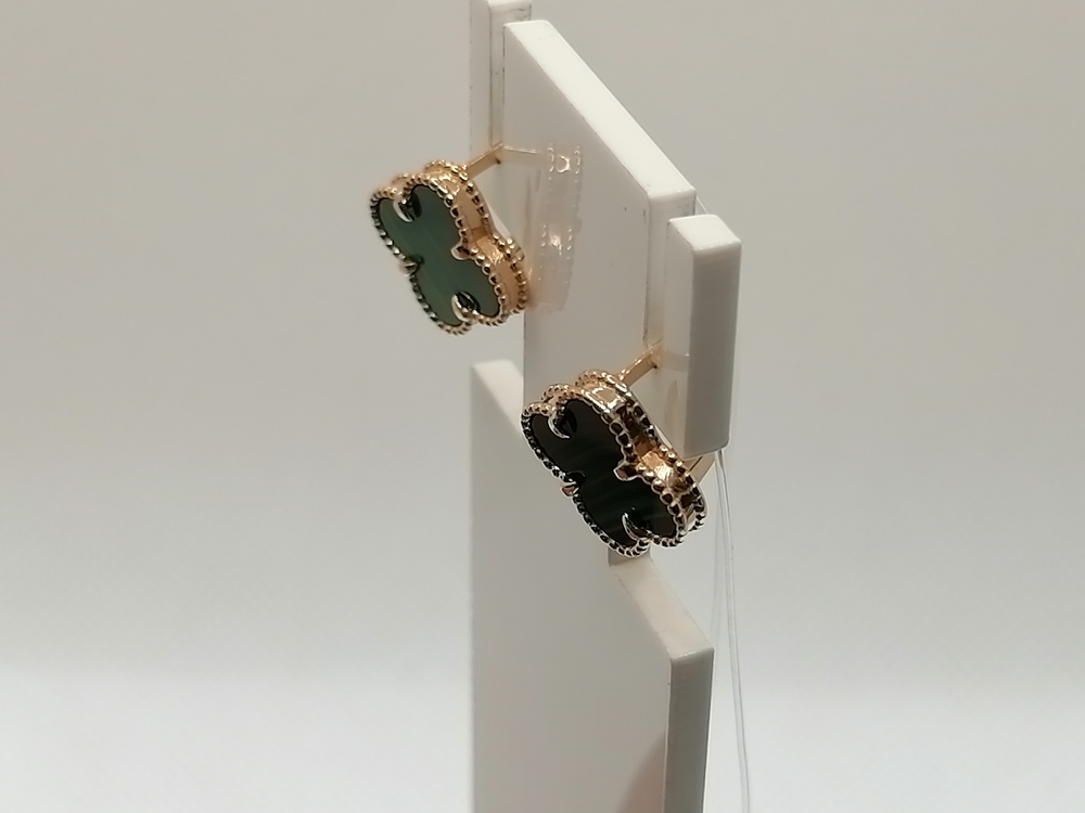 120217 м СЕРЬГИ С КАМНЕМ (Au 585)