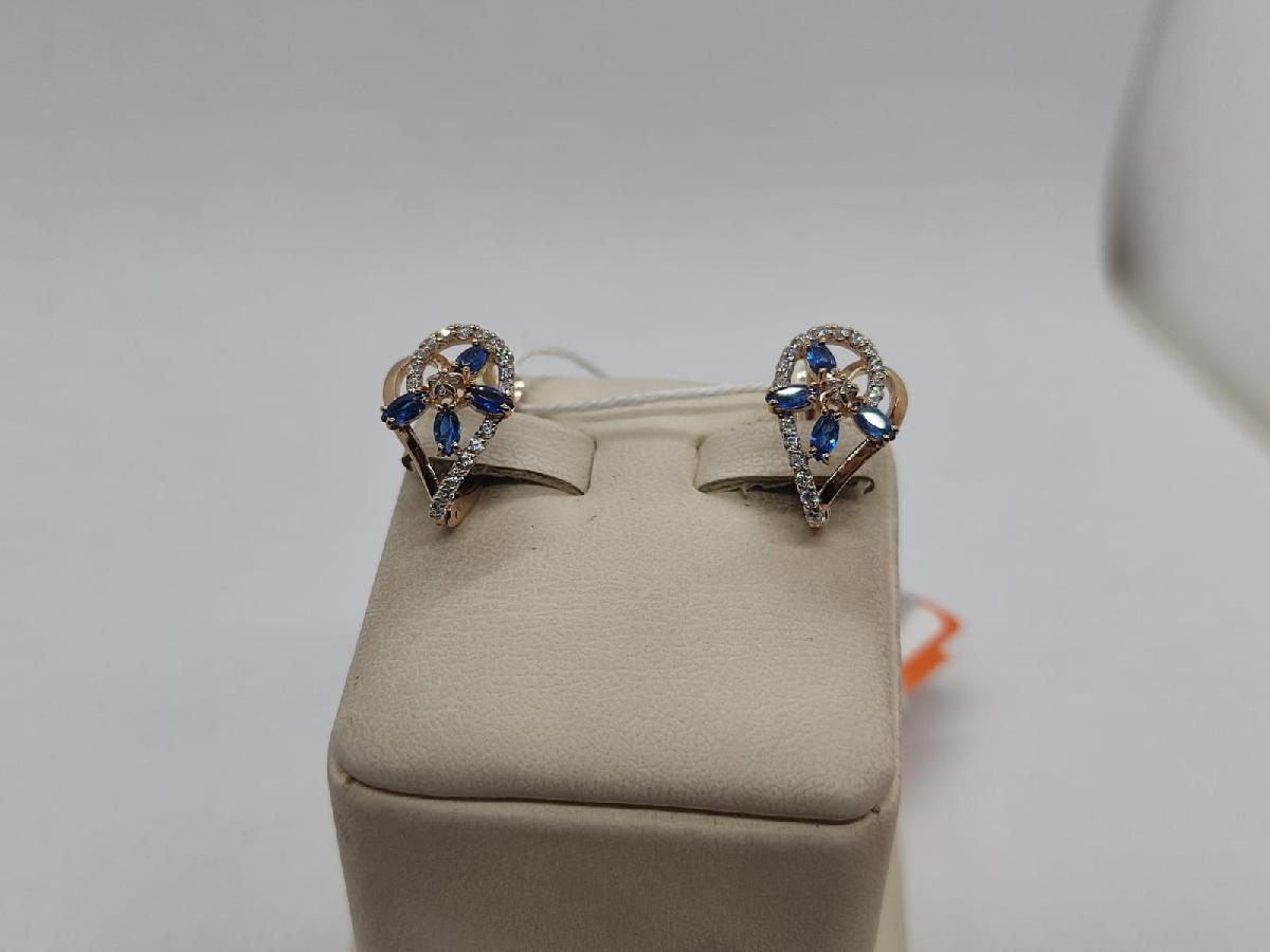 СЕРЬГИ С КАМНЯМИ (Au 585)