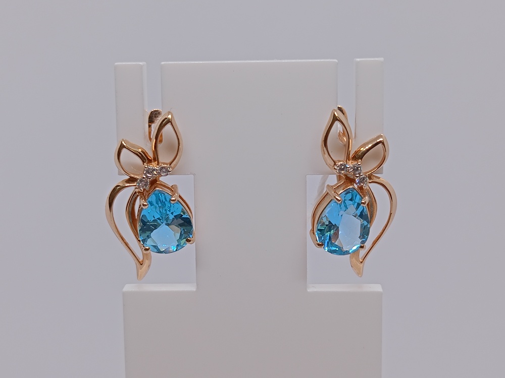 СЕРЬГИ С КАМНЯМИ (Au 585)