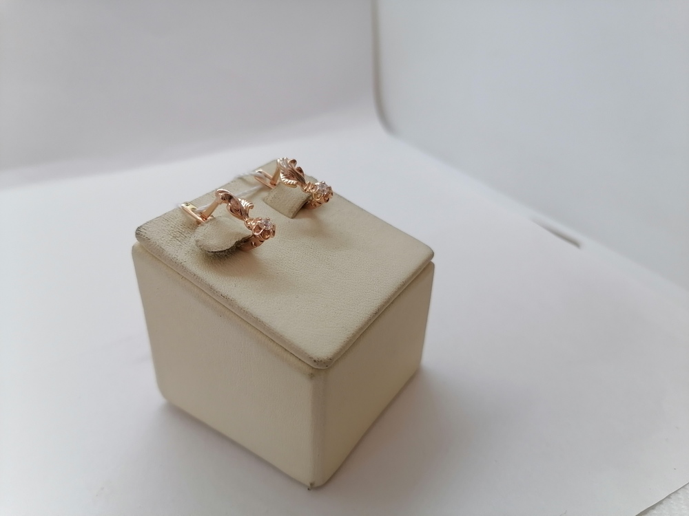 СЕРЬГИ С КАМНЕМ (Au 585)