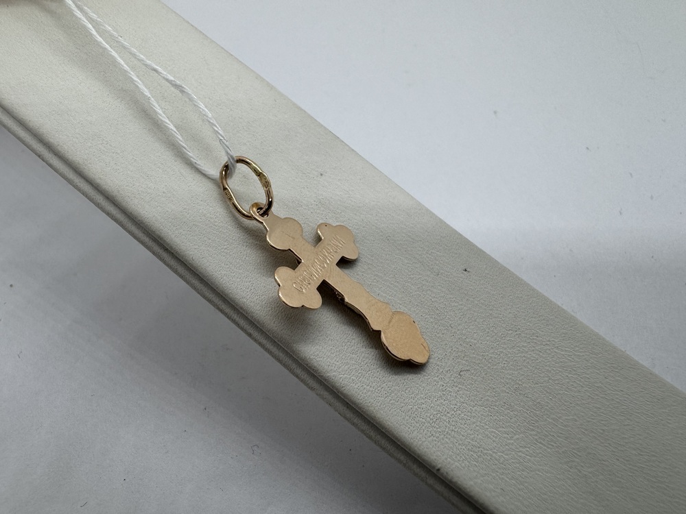 ПОДКБК585 ПОДВЕСКА КРЕСТ БЕЗ КАМНЯ (Au 585)