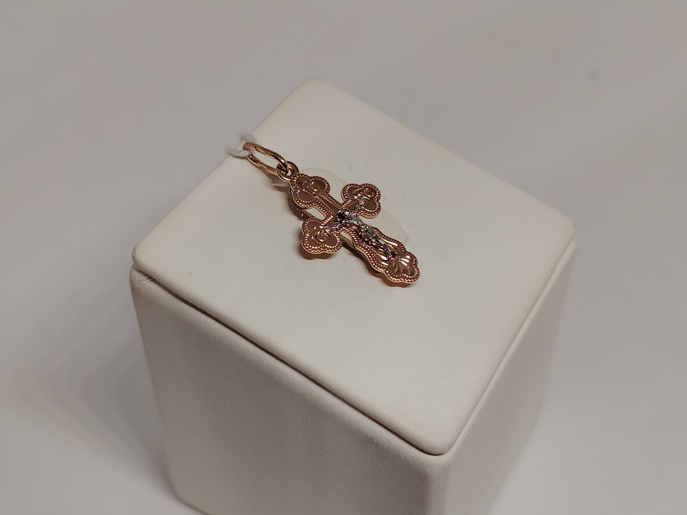 ПОДКБК585 ПОДВЕСКА КРЕСТ БЕЗ КАМНЯ (Au 585)