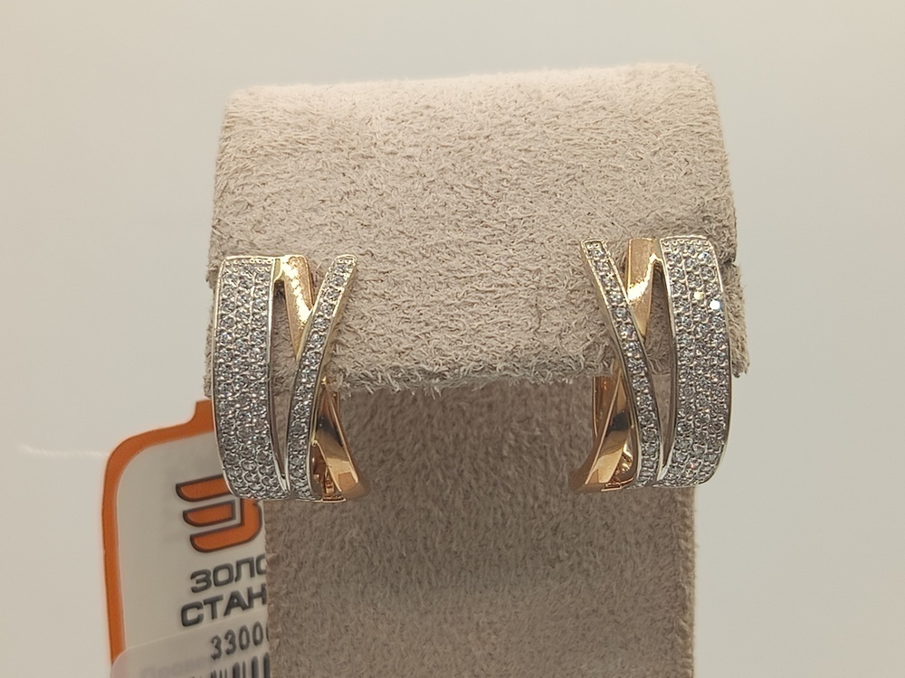 СКМИ585 СЕРЬГИ С КАМНЯМИ (Au 585)