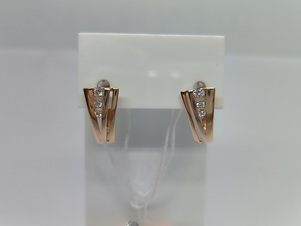 СКМИ585 СЕРЬГИ С КАМНЯМИ (Au 585)