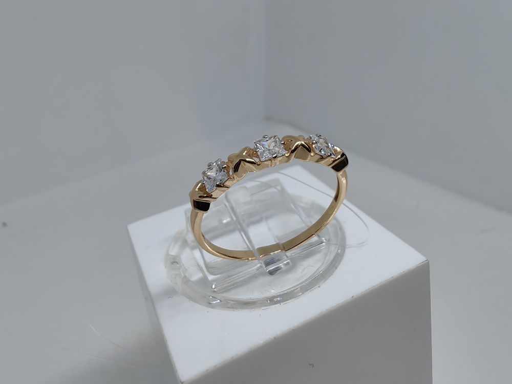 КОЛЬЦО С КАМНЯМИ (Au 585)