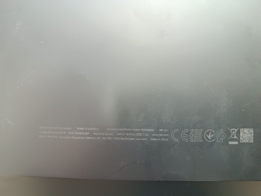 Ноутбук HP; Core i5-9300H, GeForce GTX 1650, 8 Гб, Нет