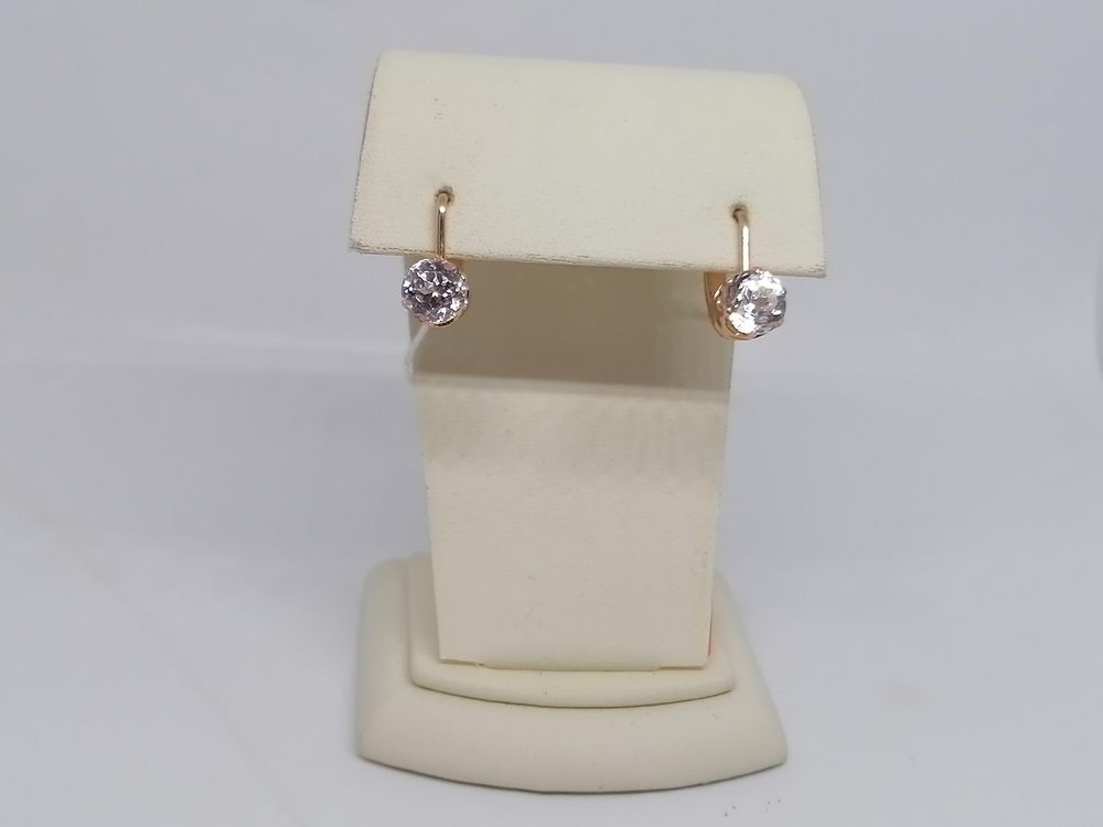 СКМ583 СЕРЬГИ С КАМНЕМ (Au 583)