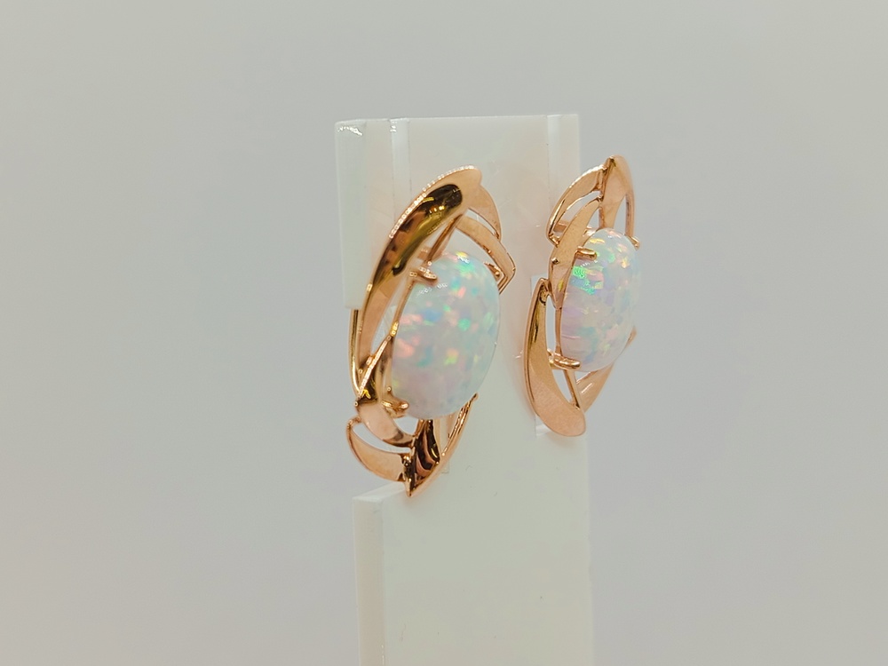 СКМ585 СЕРЬГИ С КАМНЕМ (Au 585)