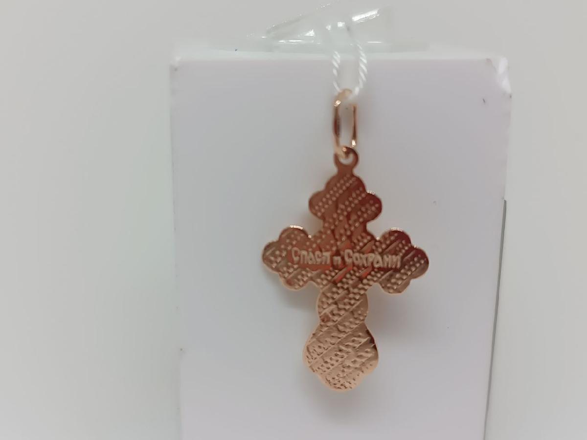 ПОДКБК585 ПОДВЕСКА КРЕСТ БЕЗ КАМНЯ (Au 585)