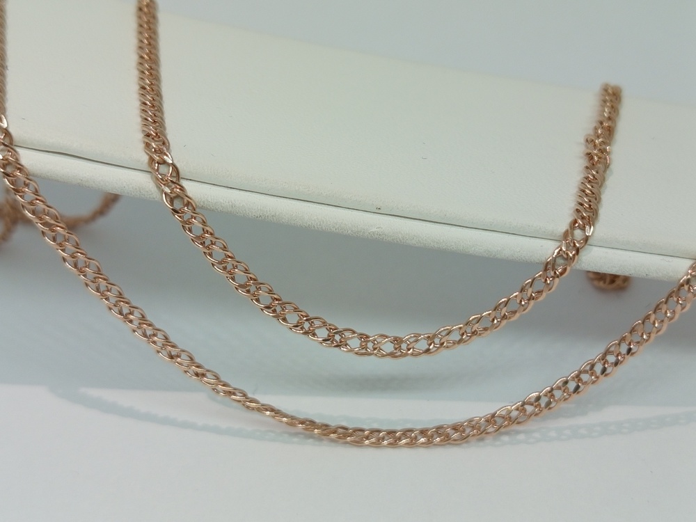 ЦЕПЬ ПУСТОТЕЛАЯ Ромб двойной (Au 585)