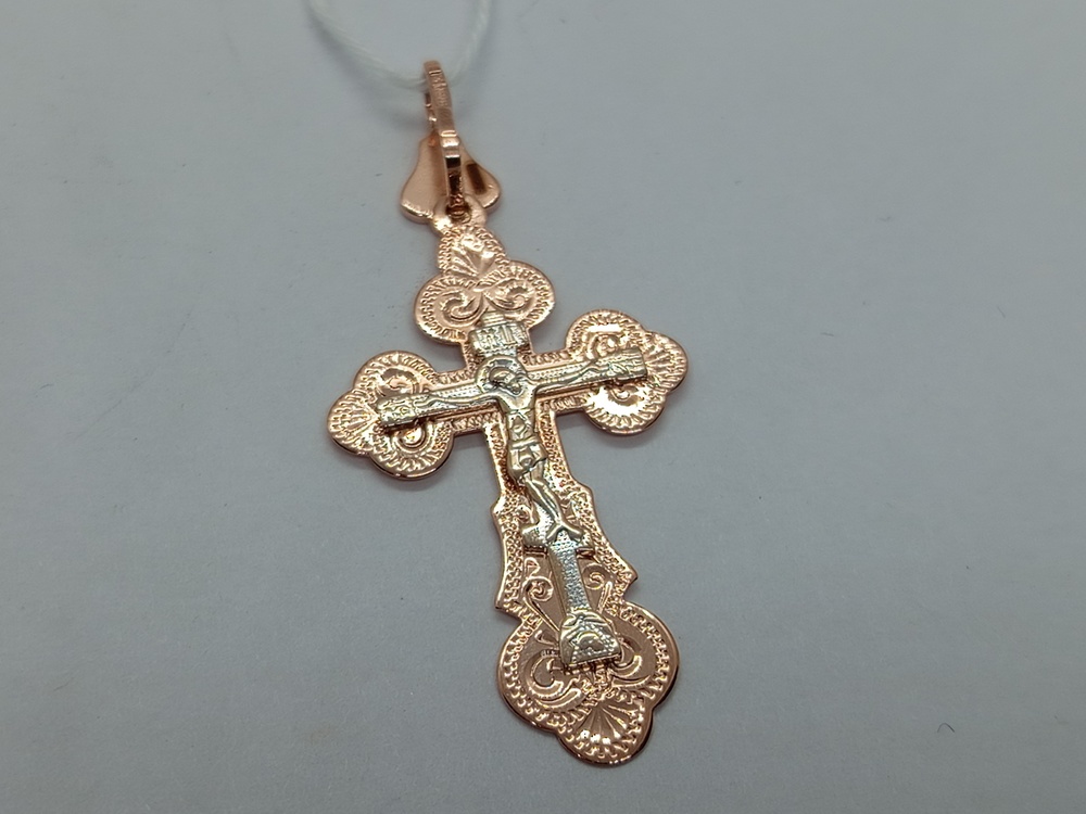 ПОДКБК585 ПОДВЕСКА КРЕСТ БЕЗ КАМНЯ (Au 585)