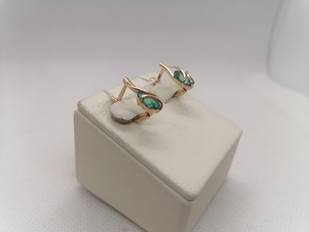 СЕРЬГИ С КАМНЕМ (Au 585)