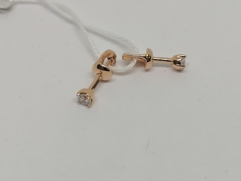 СПУС585 СЕРЬГИ ПУСЕТЫ (Au 585)