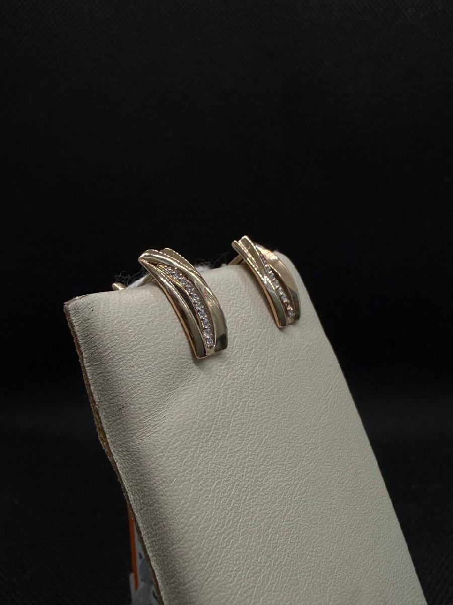 СКМИ585 СЕРЬГИ С КАМНЯМИ (Au 585)