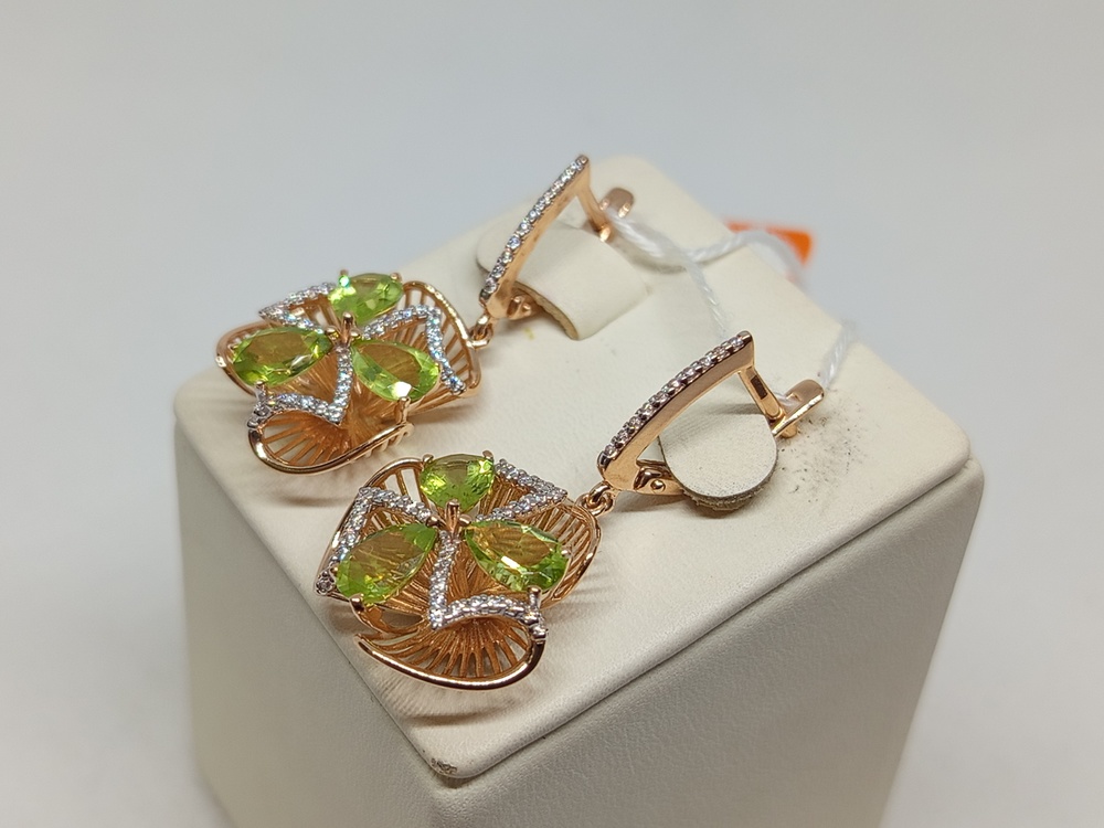 СЕРЬГИ С КАМНЯМИ (Au 585)