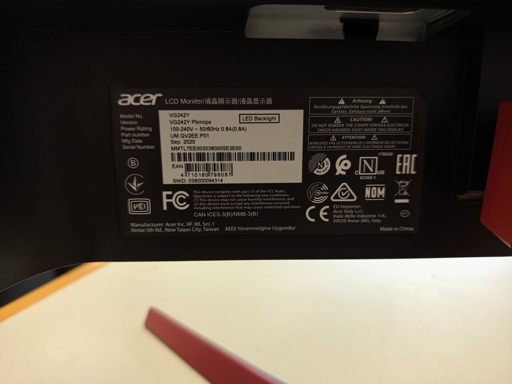 Монитор Acer VG242Y