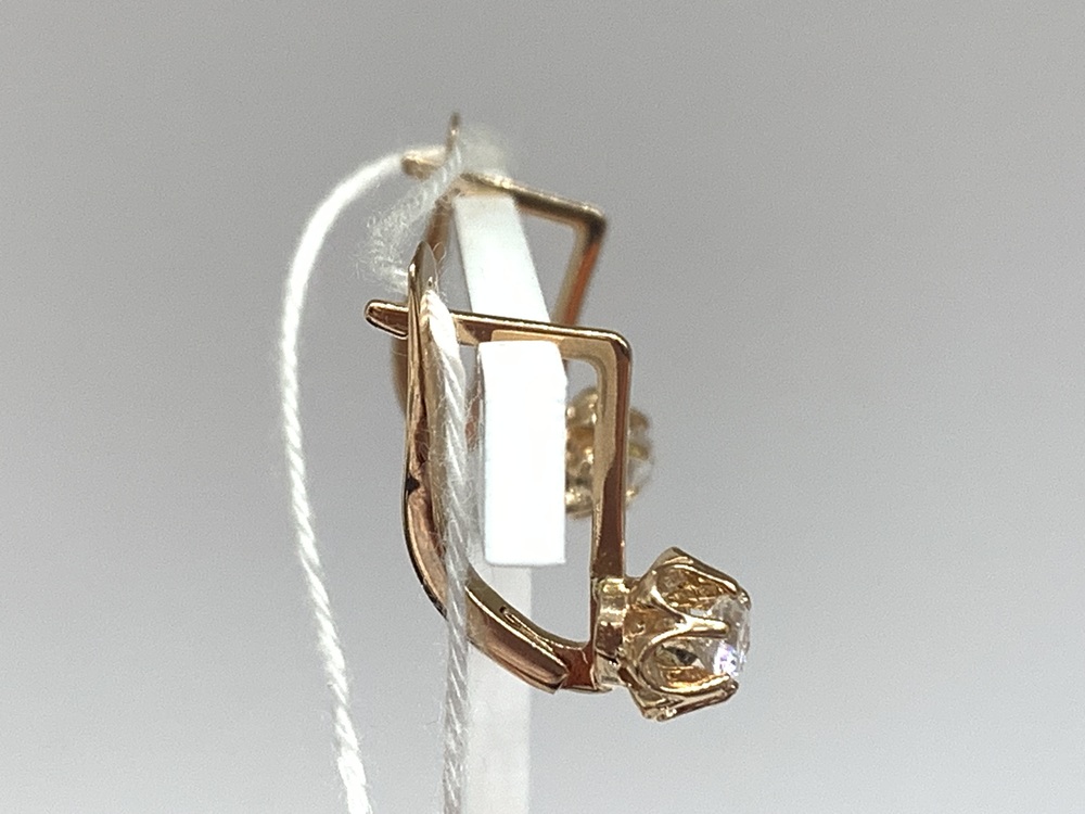 СЕРЬГИ С КАМНЕМ (Au 585)