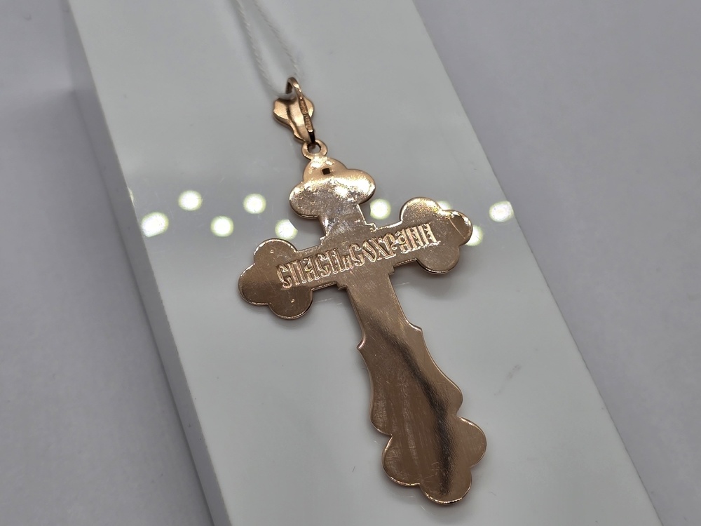 ПОДКБК585 ПОДВЕСКА КРЕСТ БЕЗ КАМНЯ (Au 585)