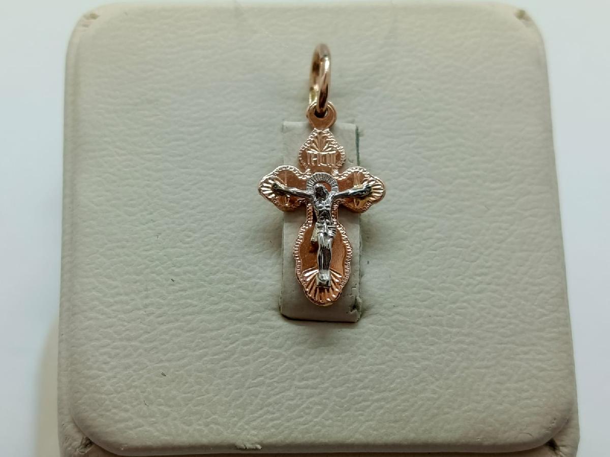 80117р ПОДВЕСКА КРЕСТ (Au 585)