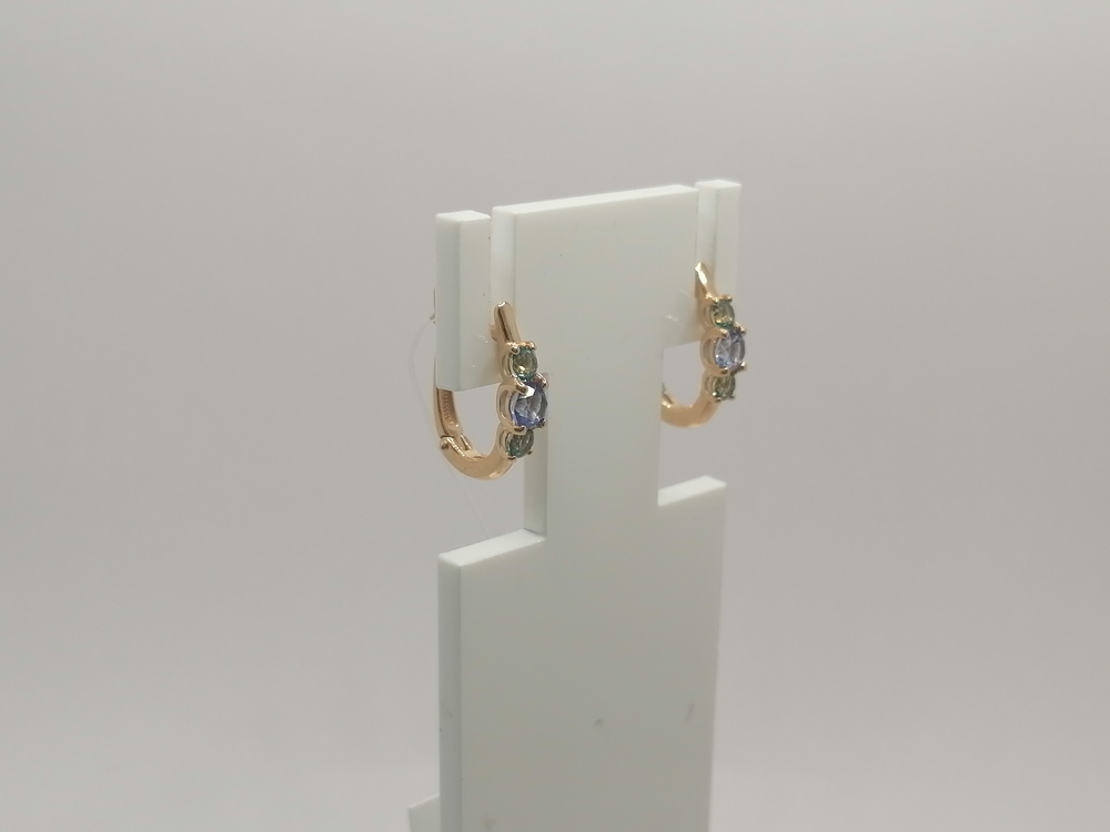 СЕРЬГИ ТОПАЗ с камнями (Au 585)