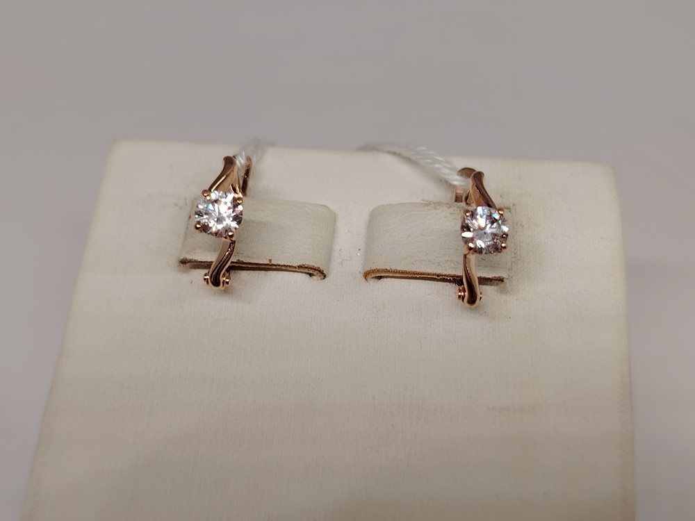 СЕРЬГИ С КАМНЕМ (Au 585)