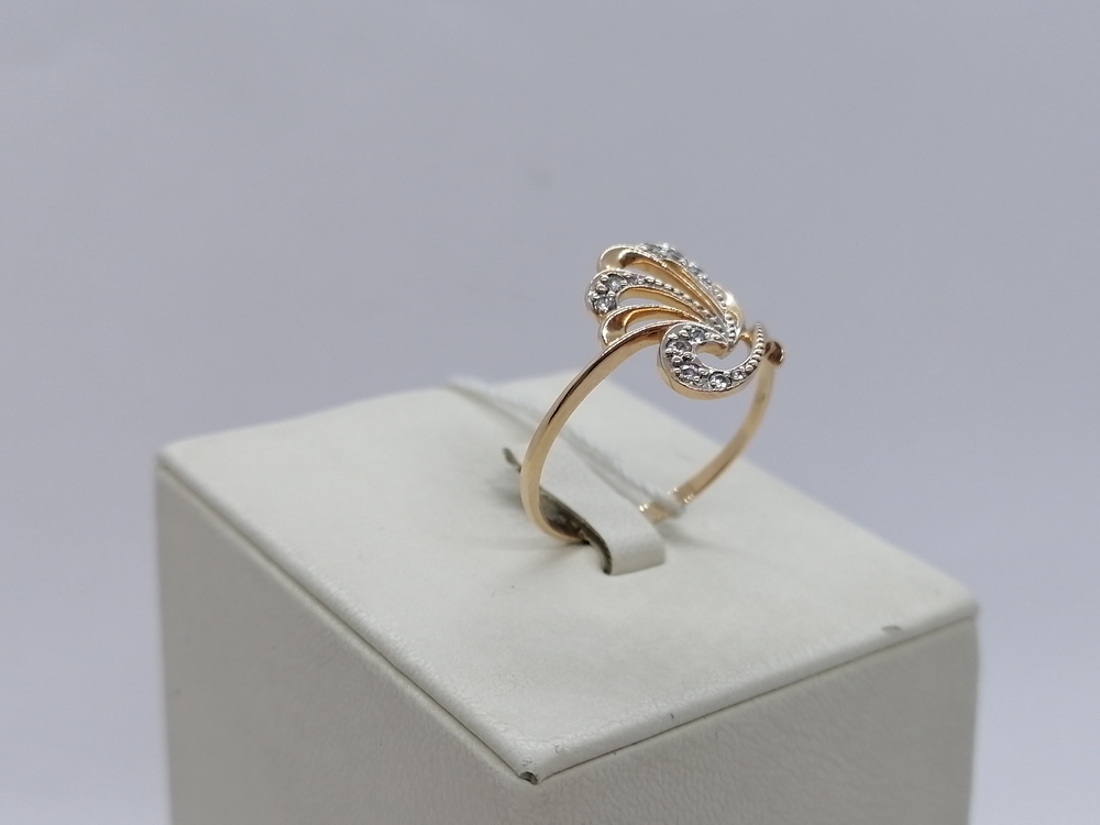 КОЛЬЦО С КАМНЯМИ (Au 585)