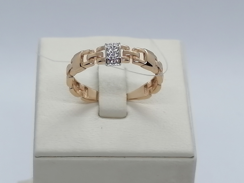 КОЛЬЦО С КАМНЯМИ (Au 585)