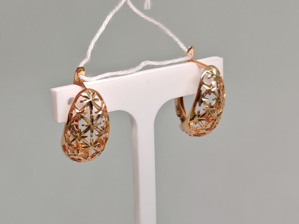 СБКМ585 СЕРЬГИ БЕЗ КАМНЯ (Au 585)