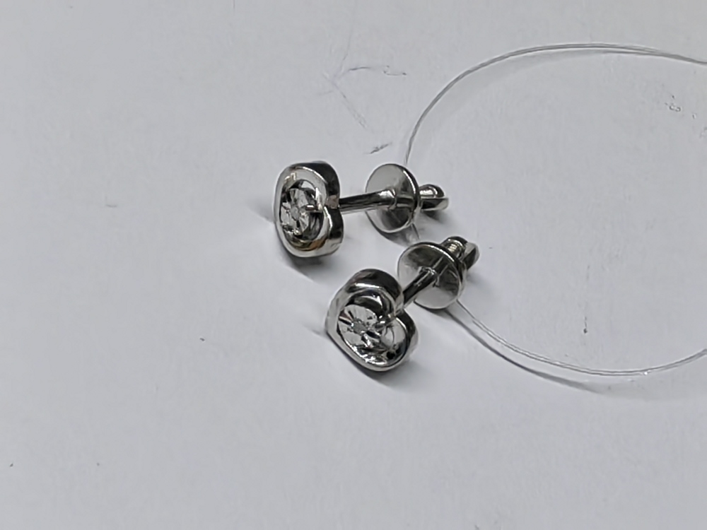 СЕРЬГИ БРИЛЛИАНТ (Ag 925)