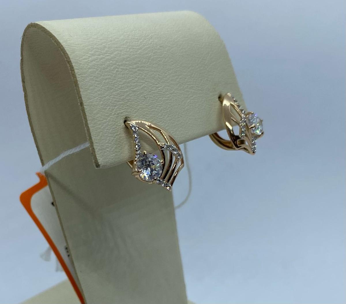 СКМИ585 СЕРЬГИ С КАМНЯМИ (Au 585)