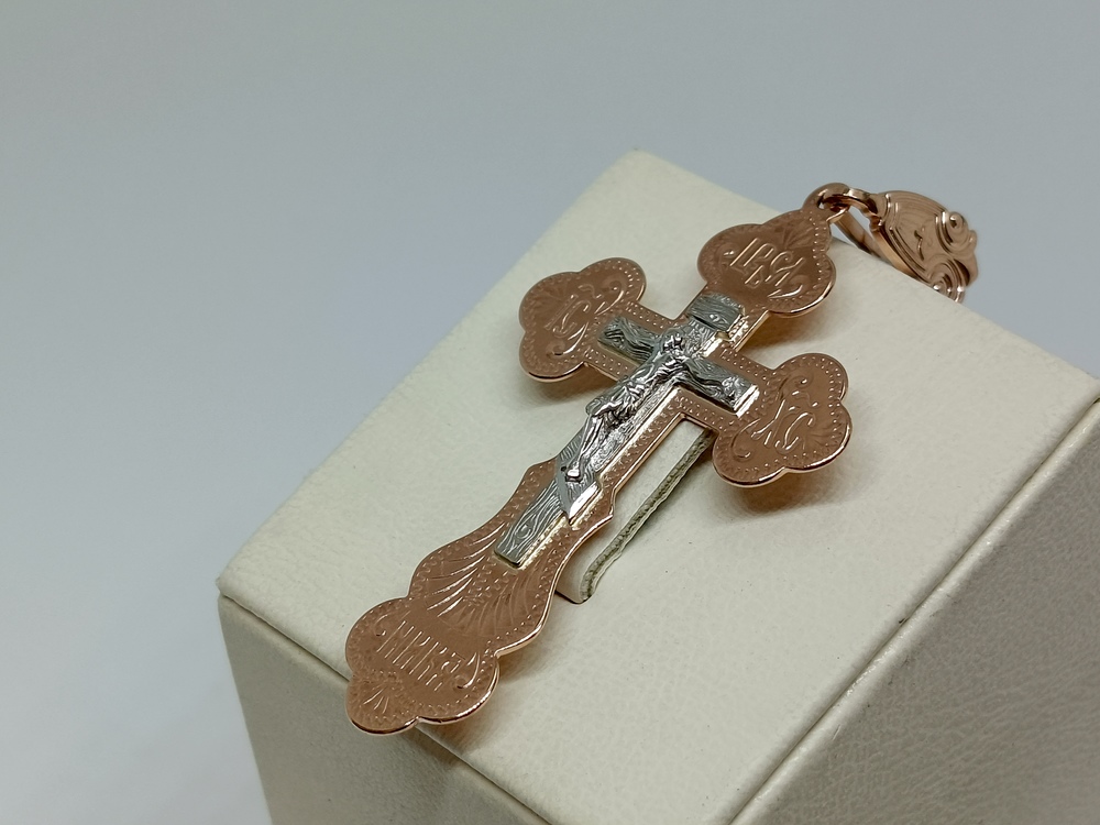 ПОДКБК585 ПОДВЕСКА КРЕСТ БЕЗ КАМНЯ (Au 585)