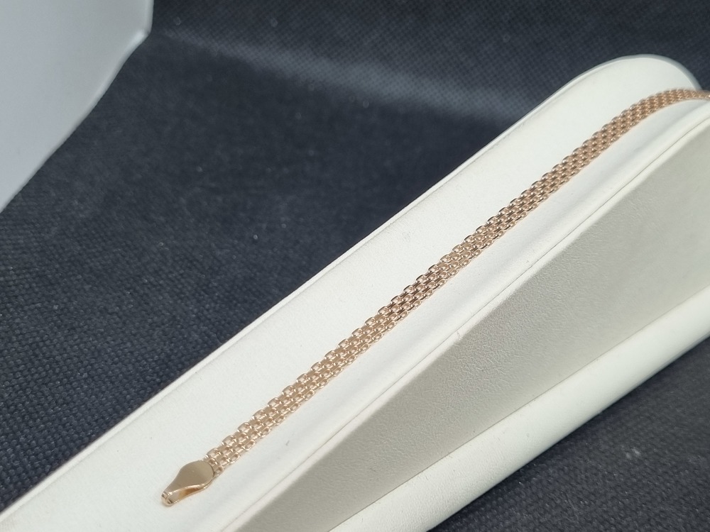 БРАСЛЕТ ПОЛНОВЕСНЫЙ Бисмарк машинный (Au 585)