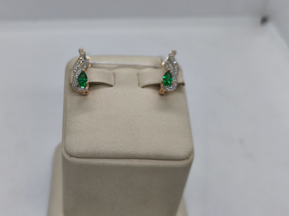 СКМИ585 СЕРЬГИ С КАМНЯМИ (Au 585)