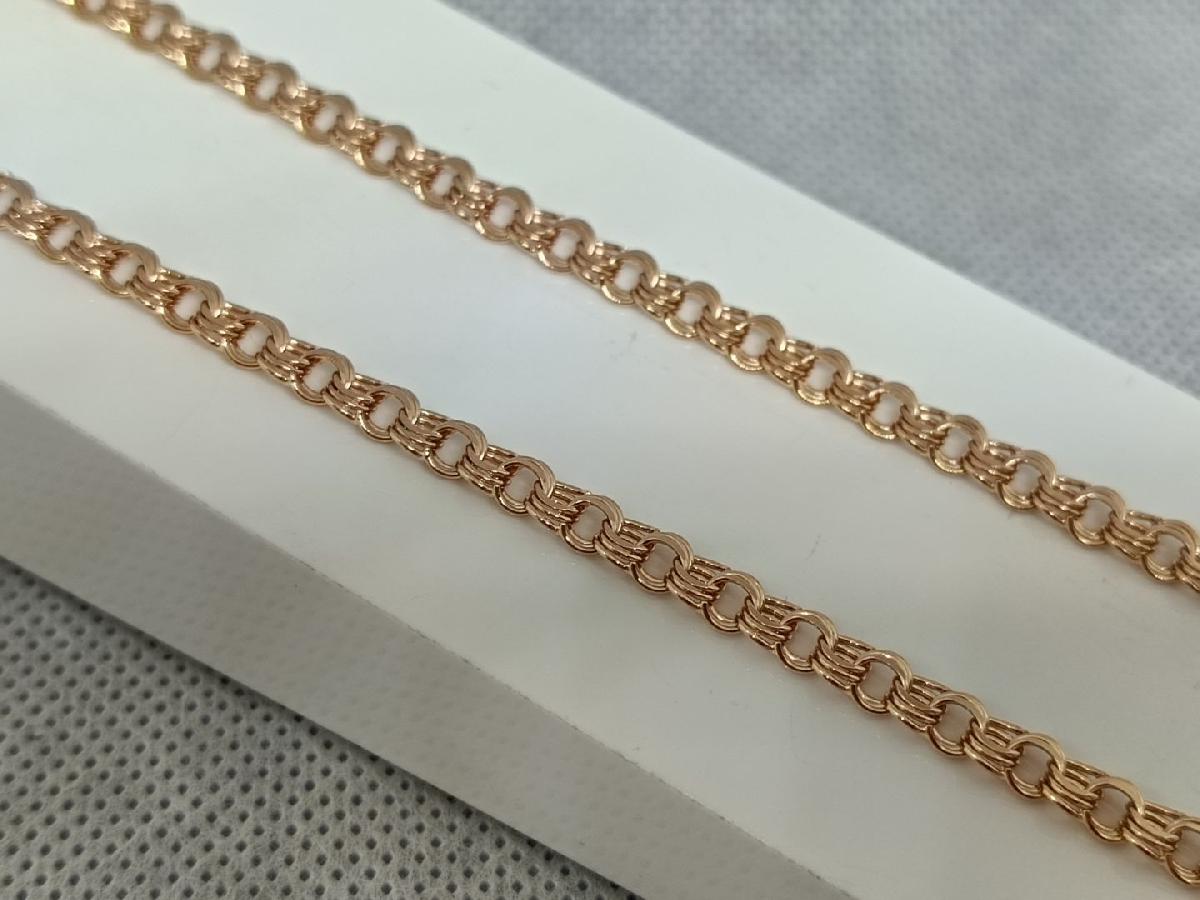 ЦЛБ3585 ЦЕПЬ ПОЛНОВЕСНАЯ Бисмарк тройной (Au 585)