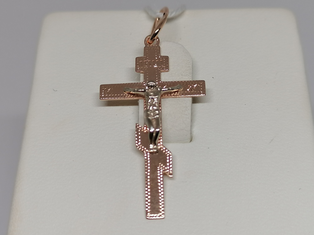 ПОДКБК585 ПОДВЕСКА КРЕСТ БЕЗ КАМНЯ (Au 585)