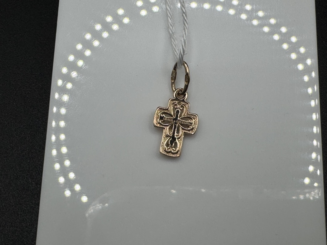 ПОДКБК585 ПОДВЕСКА КРЕСТ БЕЗ КАМНЯ (Au 585)
