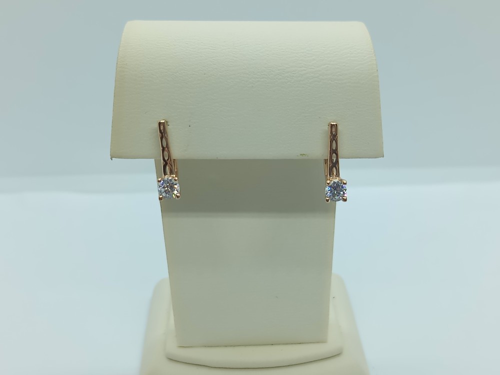 СЕРЬГИ С КАМНЕМ (Au 585)